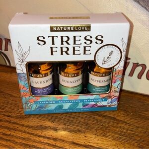 Nature Love Stress Free Essential Oils  Set -3 Pack NIB